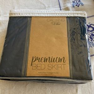 Bed skirt for Cal King bed in Navy